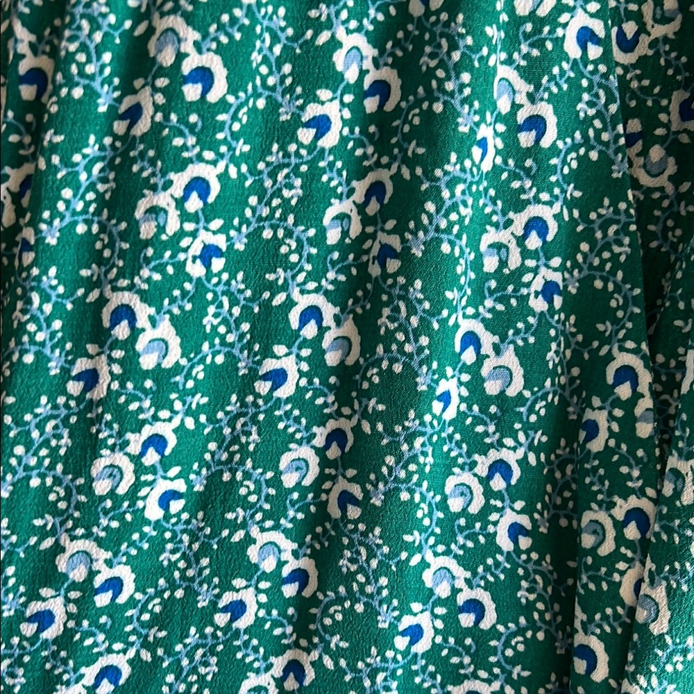 LOFT Green, Blue and White Sleeveless Romper - Picture 4 of 10